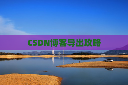 CSDN博客导出攻略